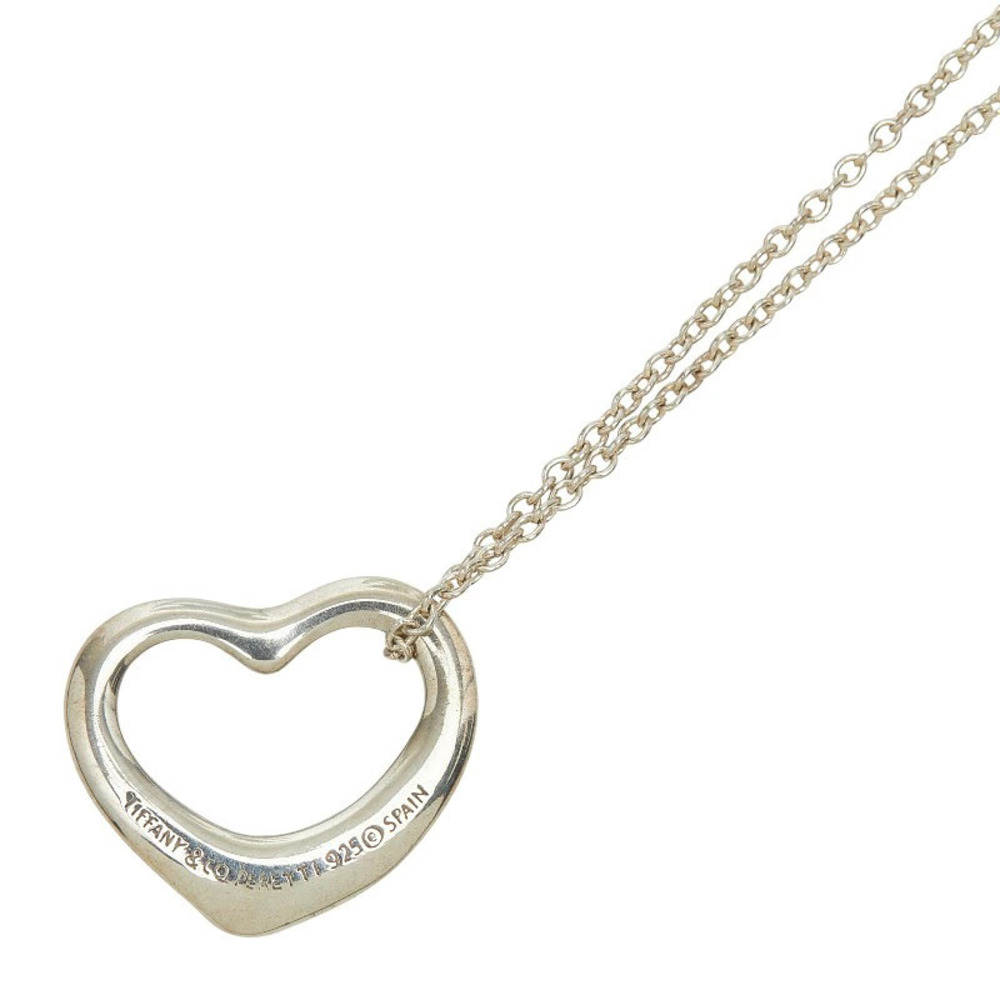 Tiffany Co Elsa Peretti Open Heart Necklace Sterling Silver